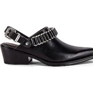 AllSaints Black Ryder Mules Slingback